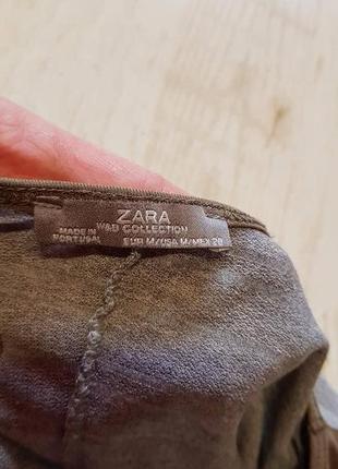 Интересное комбинированное драпированное платье zara7 фото