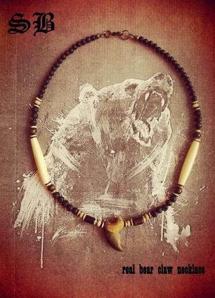 Чоловіча прикраса real bear claw necklace mens (потужний амулет оберег)1 фото