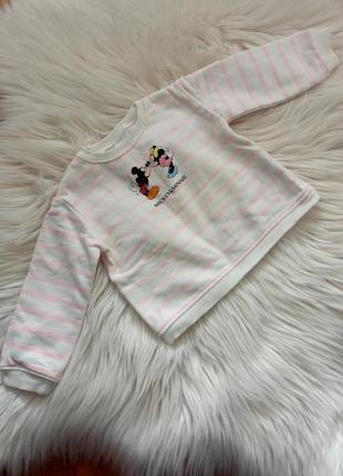 Свитшот zara для девочки кофта минные микки маус десней disney baby mickey minnie,3 фото