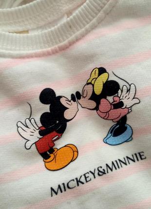 Свитшот zara для девочки кофта минные микки маус десней disney baby mickey minnie,9 фото