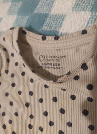 Лонгслив primark 0-3 m