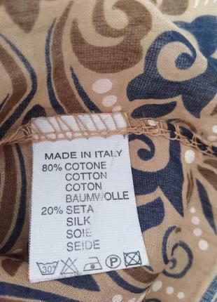 Итальянский шарф хомут из хлопка и шелка.3 фото
