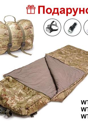 Зимний армейский тактический спальник , спальный мешок 225*75 до - 25 + подарок три фонаря! топ1 фото