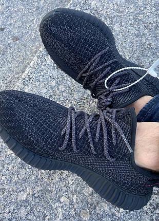 Кросівки adidas yeezy boost 350 v2 “full black” reflective