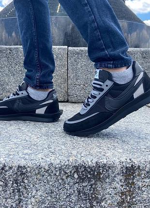 Кроссовки nike ld waffle sacai black
