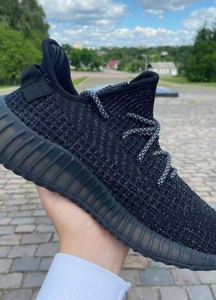 Кроссовки adidas yeezy boost 350 v2 “full black” reflective