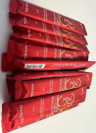 Відновлювальний шампунь з амінокислотами в стику masil salon hair shampoo cmc shampoo