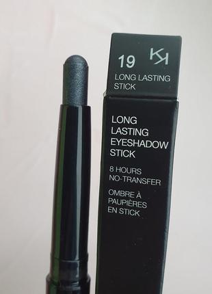 Тіні kiko milano long lasting eyeshadow stick 19 anthracite1 фото