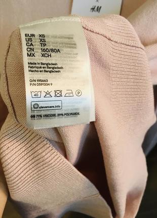 Светр h&m світшот джемпер ніжно рожевий пудровий легкий тонкий свитер кофта нежный3 фото