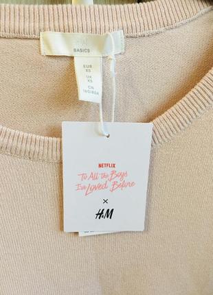 Светр h&m світшот джемпер ніжно рожевий пудровий легкий тонкий свитер кофта нежный4 фото
