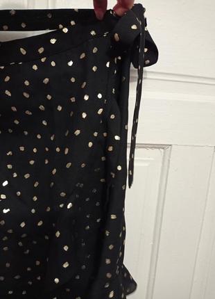 Крутевая юбка на запах в горошек4 фото