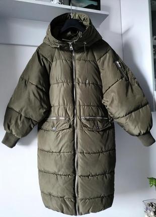 Пальто пуффер pull& bear размер xs