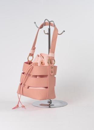 Женская сумка торба розовая сумка мешок сумка через плечо кроссбоди сумка ведро2 фото