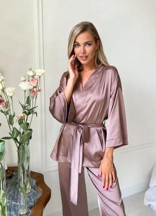 Костюм для дому піжама шовк