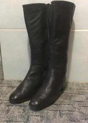 Кожаные сапожки 41, зима осень