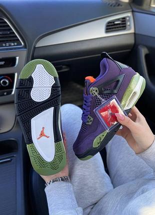 Кроссовки jordan 4 retro canyon purple