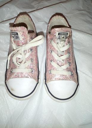 Кеды блестящие  converse 25 размер 2