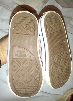 Кеды блестящие  converse 25 размер 4