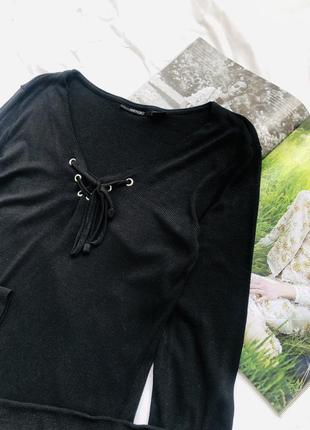 Чорна кофта шнуровка esmara 3