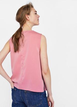 Розовая блузка с пуговицами по боку zara3 фото