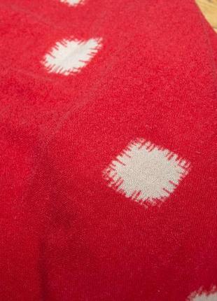 Яскравий червоний шарф2 фото