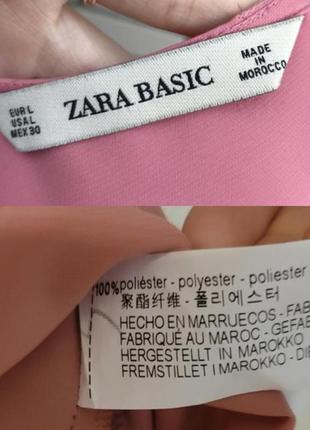 Розовая блузка с пуговицами по боку zara8 фото