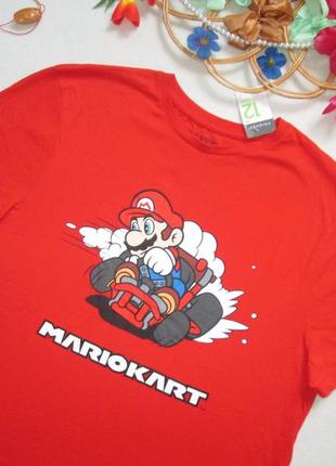 Шикарная хлопковая футболка марио mario kart primark 🍒🌺🍒2 фото