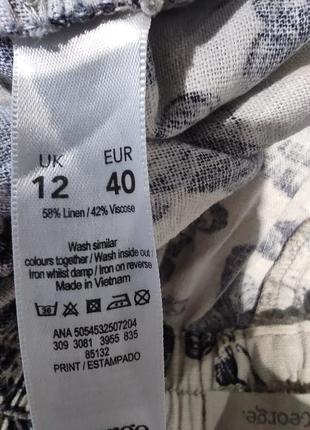 Льняная юбка с карманами пот-37-50 см7 фото