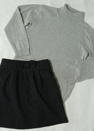 Кофта, гольф , юбка фирма h&m на 6-8 лет на 128 см