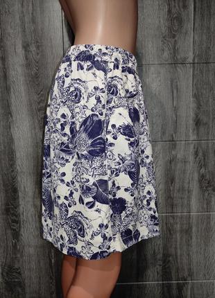 Льняная юбка с карманами пот-37-50 см3 фото