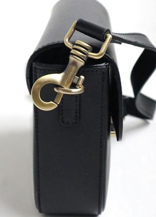 Сумка чорна жіноча шкіряна сумка італійська virginia conti3 фото