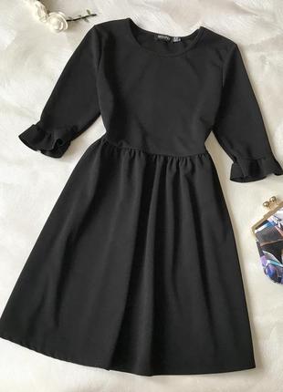 Чорна сукня плаття рукава1 фото