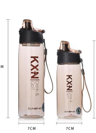 Пляшка для води casno 580 мл kxn-коричнева 11798 фото