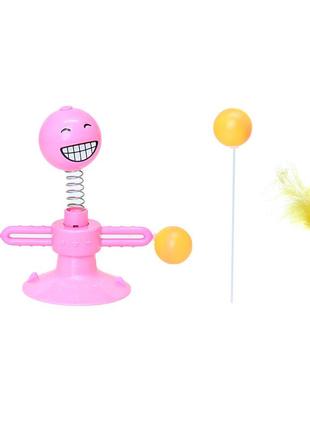 Для рухливих ігор іграшка для котів hoopet 05406 funny man pink із хатніми тваринами