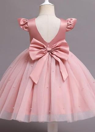 Сукня для дівчинки дитяча пишна гарна святкова 1 рік 2 3 4 5 6 роки рожеве принцеси красиве 80 86 92 98 104 110 116 1224 фото