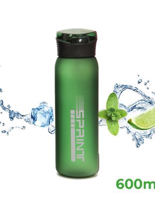 Пляшка для води casno 600 мл kxn-1196 зелена з соломинкою
