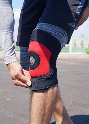 Наколенник спортивный для занятий спортом power system neo knee support black/red m9 фото