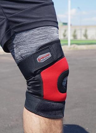 Наколенник спортивный для занятий спортом power system neo knee support black/red m10 фото
