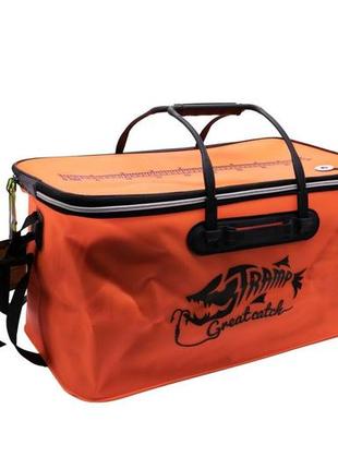 Сумка рибальська tramp fishing bag eva orange — l (50 л) сумка для риболовлі водонепроникна