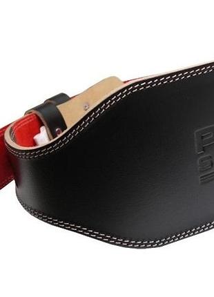 Профессиональный пояс для тяжелой атлетики power system elite black/red s