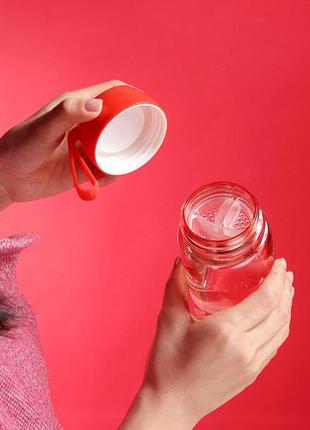 Бутылка для воды из качественного пластика casno 600 мл зеленая  для спорта для тренировок многоразо
