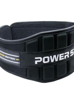 Пояс неопреновый для тяжелой атлетики power system neo power ps-3230 black/yellow s