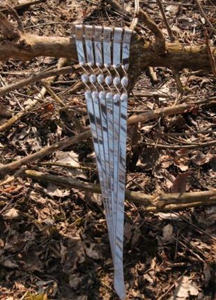 Шампура металлические для шашлыков из нержавеющей стали на пикник туристические...