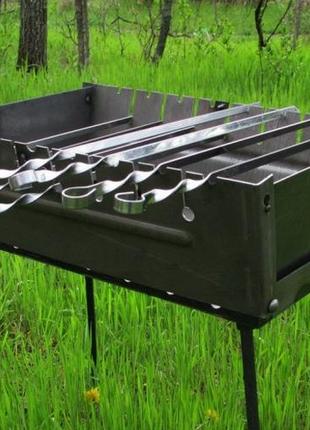 Шампура металлические для шашлыков из нержавеющей стали на пикник туристические...