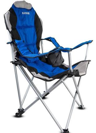 Розкладне крісло для відпочинку кресло - шезлонг складне ranger fc 750-0152 blue туристичне похідне1 фото