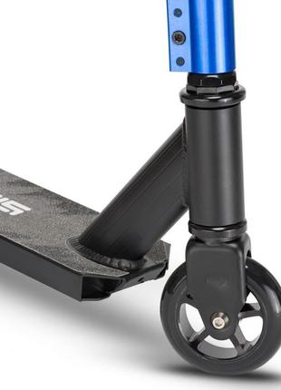 Трюковий самокат razzo go city 100 мм. алюмінієвий hst1-100 black/blue