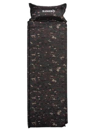 Компактный и долговечный самонадувающийся коврик ranger tibet camo (арт. ra 6641)