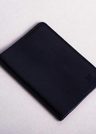 Обложка для паспорта кожаная "panther" с тиснением