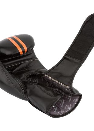 Боксерские перчатки для тренировок powerplay черно-оранжевый 8 унций6 фото