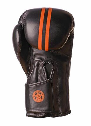 Боксерские перчатки для тренировок powerplay черно-оранжевый 8 унций2 фото